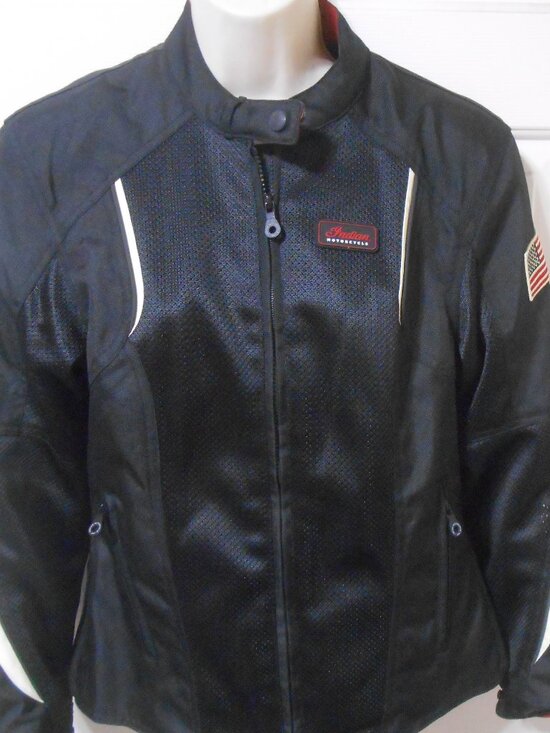 WOMEN'S SZ S INDIAN MOTORCYCLE BLK JACKET POLARIS BRASIL 2 MESH MARCA INDIAN NWO - Picture 9 of 12